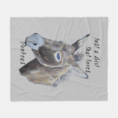 Wild Donkey Art is gewoon een meisje dat van Donke Fleece Deken (Voorkant (Horizontaal))
