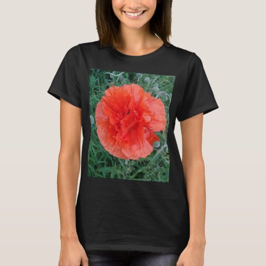 Wild Double Poppy Flower T-shirt (Voorkant)