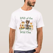 Wild Een 1e bos Bos Dieren Pap T-shirt (Voorkant)