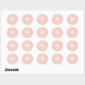 Wild Een 1e Verjaardag Boho Blush Roze Daisy Ronde Sticker (Vel)