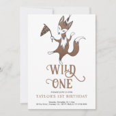 Wild Een 1e Verjaardagsfeest Uitnodiging (Voorkant)