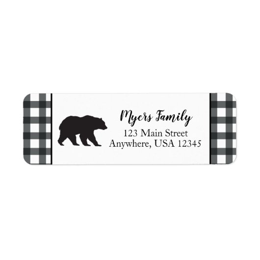 Wild één Beer plaid Return-label Etiket (Voorkant)