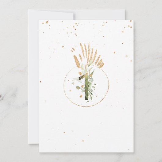 Wild een safari verjaardagsuitnodiging kaart (Achterkant)