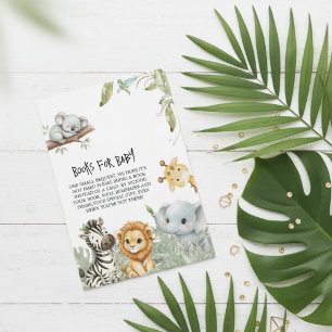 Wild Eén Schattige Safari Jungle Dieren Jongen Bab Informatiekaartje
