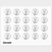 Wild Een wolf thema verjaardagsfeestje gunst Ronde Sticker (Vel)