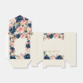 Wild Elegance | Navy Blush & Gold Wedding Bedankdoosjes (Uitgevouwen)