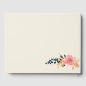 Wild Elegance | Navy Blush & Gold Wedding Gastenboek (Achterkant)