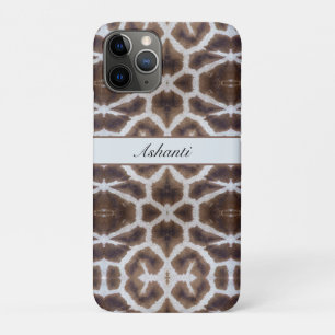 Wild Elegant Persoonlijke Safari Giraffe Print iPhone 11 Pro Hoesje