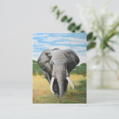 Wild Elephant Briefkaart (Staand voorkant)