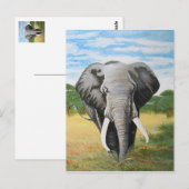 Wild Elephant Briefkaart (Voorkant / Achterkant)