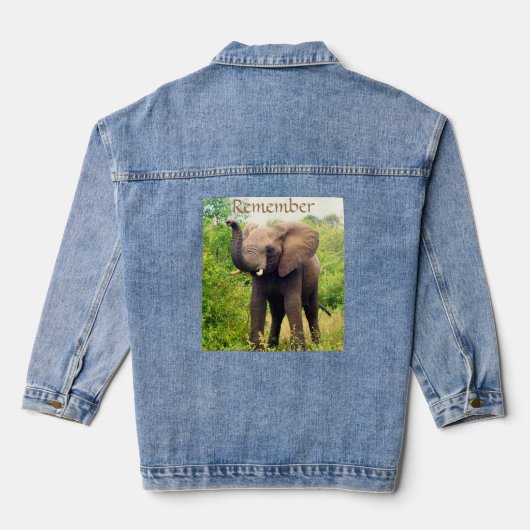 Wild Elephant Denim Jacket (Achterkant)