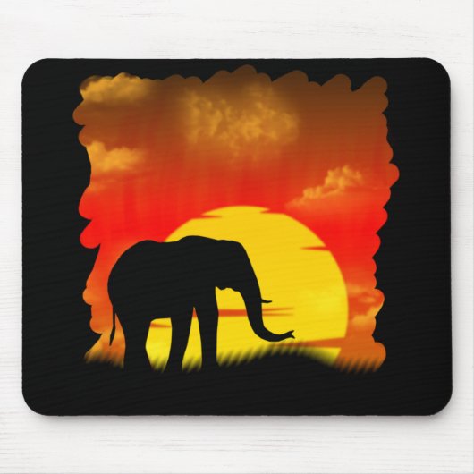 Wild Elephant Mousepad Muismat (Voorkant)