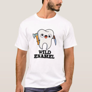 Wild emaille grappig wild dier tand woordspeling t-shirt