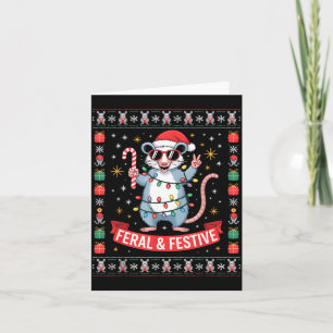 Wild en Feestelijk Ossum Kersttrui  Kaart