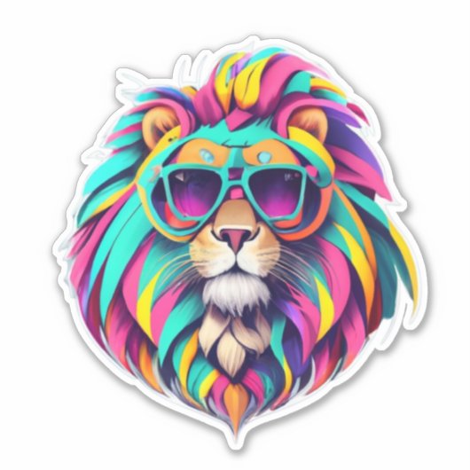 Wild en Free Lion-thema Sticker Set (Voorkant)