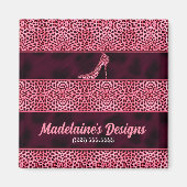Wild en Girly Pink Cheetah Print Magneet (Voorkant)