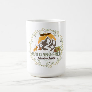 🌲 Wild en gratis Adventure Mok – Begin je dag
