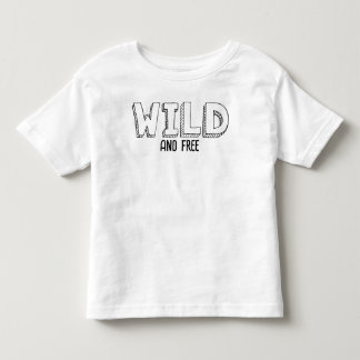Wild en gratis - Grappig Peuter Tekst T-shirt