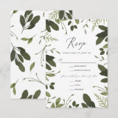 Wild en Groen RSVP Kaartje (Voorkant / Achterkant)