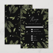 Wild en Groen RSVP Kaartje (Voorkant / Achterkant)