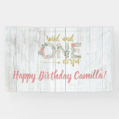 Wild en Onederful Birthday Wood Banner (Horizontaal)