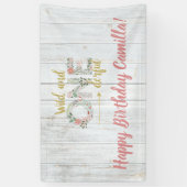 Wild en Onederful Birthday Wood Banner (Verticaal)