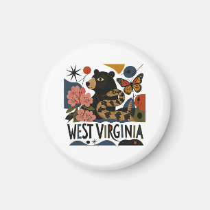 Wild en Prachtig West Virginia Volkskunst Magneet