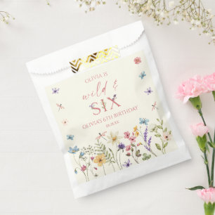 Wild en Six Wildflower 6de verjaardagsfeestje Bedankzakje
