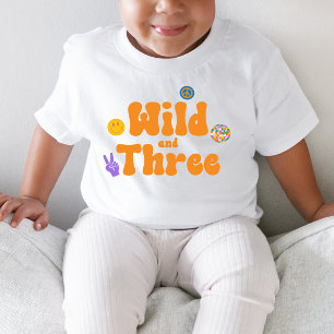 Wild en Three Retro 70's 3de Verjaardag Kinder Shirts