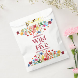 Wild en Vijf Wildflower 5e Verjaardagsfeest Bedankzakje