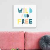 Wild en vrij canvas afdruk (Insitu (Woonkamer))