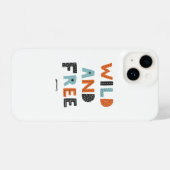 Wild en vrij | Doodle Letters iPhone Hoesje (Achterkant horizontaal)