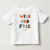 Wild en vrij | Doodle Letters Kinder Shirts (Voorkant)