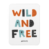 Wild en vrij | Doodle Letters Magneet (Verticaal)