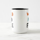 Wild en vrij | Doodle Letters Mok (Midden)