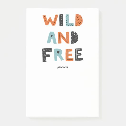 Wild en vrij | Doodle Letters Post-it® Notes (Voorkant)