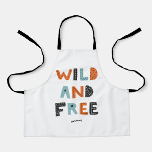 Wild en vrij Doodle Letters Schort