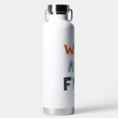 Wild en vrij | Doodle Letters Waterfles (Voorkant)