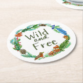 Wild en vrij rond Onderzetter (Gebogen)