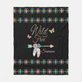 Wild en vrij - Tribal Fleece Deken (Voorkant)