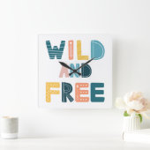 Wild en vrij vierkante klok (Huis)