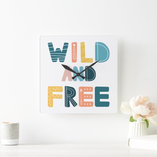 Wild en vrij vierkante klok (Huis)