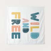 Wild en Vrij Wandkleed (Voorkant (horizontaal))