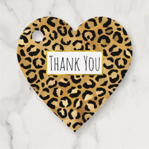 Wild & Exotic Leopard Print Patroon Hartelijk dank Bedankjes Labels