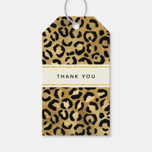 Wild & Exotic Leopard Print Patroon Hartelijk dank Cadeaulabel