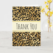 Wild & Exotic Leopard Print Patroon Hartelijk dank Kaart (Gele Bloem)