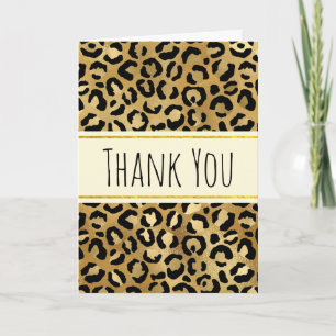 Wild & Exotic Leopard Print Patroon Hartelijk dank Kaart