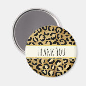 Wild & Exotic Leopard Print Patroon Hartelijk dank Magneet (Voorkant / Achterkant)