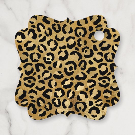 Wild & Exotic Leopard Print Pattern Bachelorette Bedankjes Labels (Achterkant)
