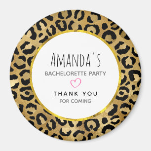 Wild & Exotic Leopard Print Pattern Bachelorette Magneet